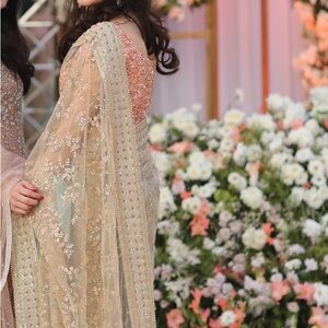Sabyasachi net stitched saree